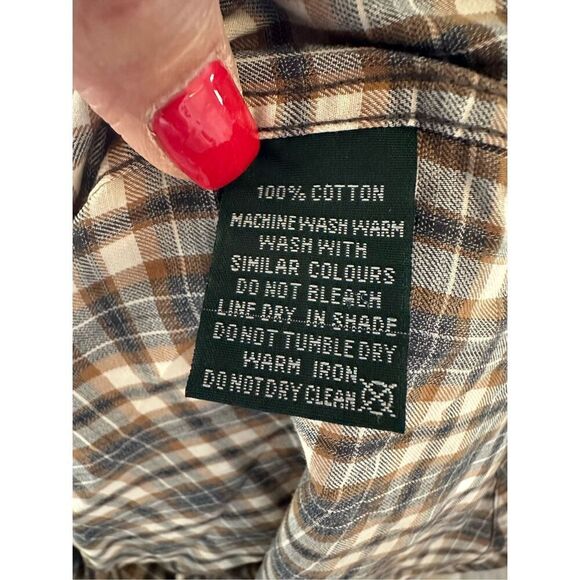 NWT Rudd & Gunn long-sleeved, button-down flannel men shirt. Features a brown, g - Picture 7 of 7